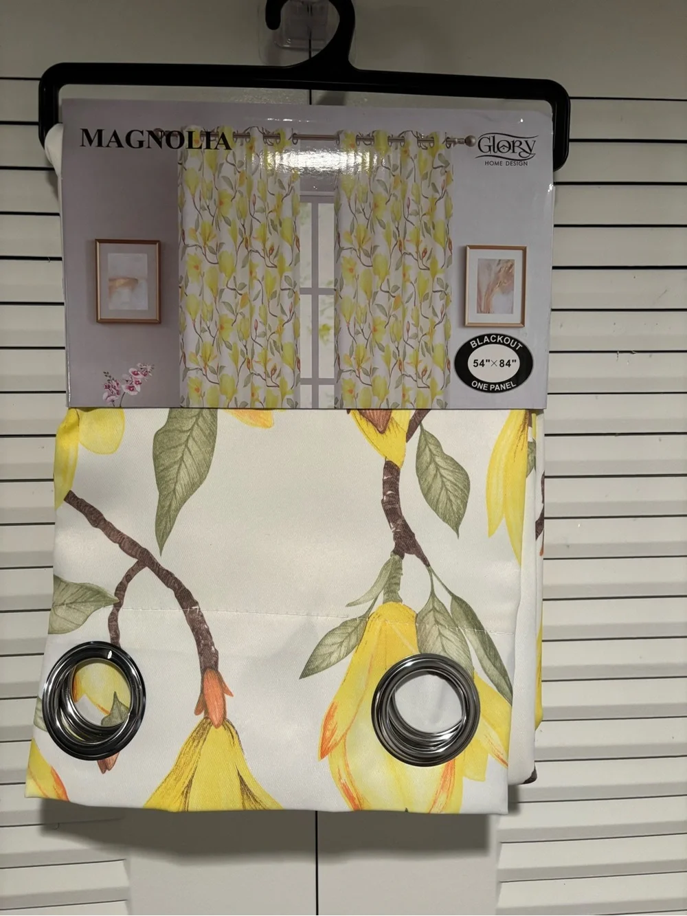 1 pair of Magnolia Yellow Curtain Panel